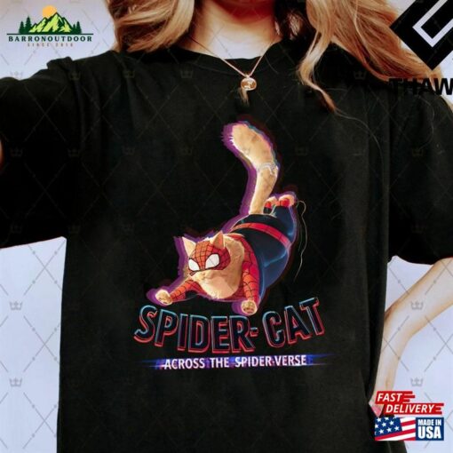 Spider Cat T-Shirt Man Across The Sweatshirt Classic