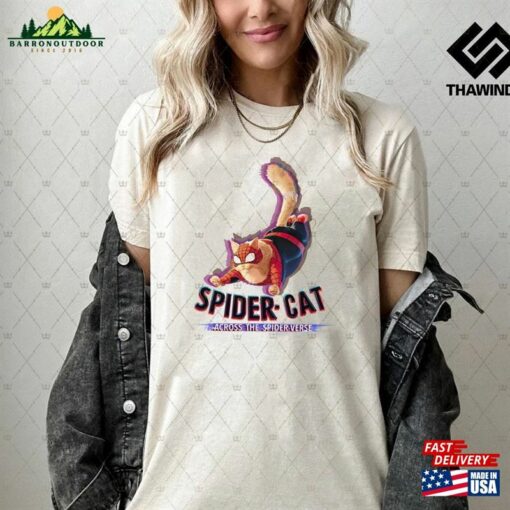 Spider Cat T-Shirt Man Across The Sweatshirt Classic