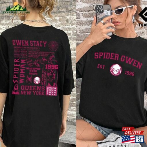 Spider Gwen 2 Sides T-Shirt Man 2023 Shirt Unisex Classic