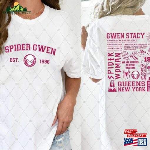 Spider Gwen 2 Sides T-Shirt Man 2023 Shirt Unisex Classic