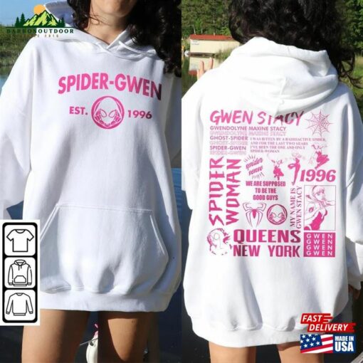 Spider Gwen Movie Shirt 2Side Spiderman 2023 Across The Verse Sweatshirt Classic