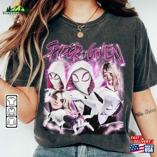 Spider Gwen Movie Shirt Stacy Verse 90S Y2k Vintage Retro Bootleg Classic Hoodie