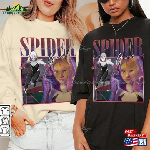 Spider Gwen Movie Shirt Stacy Verse 90S Y2k Vintage Retro Bootleg Hoodie 2023 Across The Graphic Tee Unisex