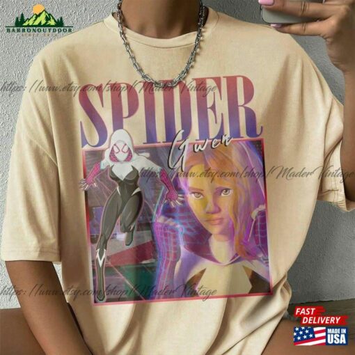 Spider Gwen Movie Shirt Stacy Verse 90S Y2k Vintage Retro Bootleg Hoodie 2023 Across The Graphic Tee Unisex