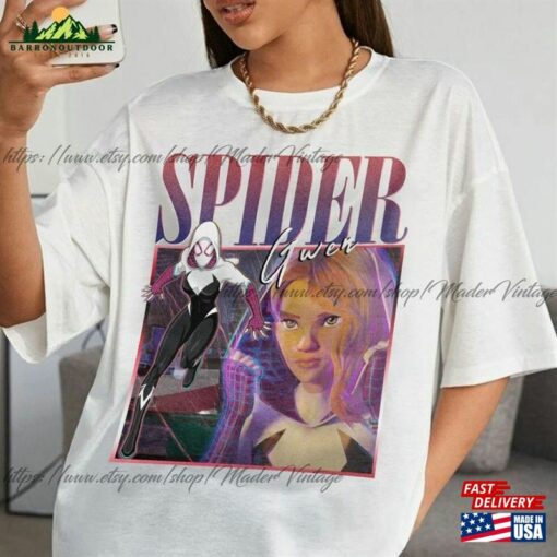 Spider Gwen Movie Shirt Stacy Verse 90S Y2k Vintage Retro Bootleg Hoodie 2023 Across The Graphic Tee Unisex