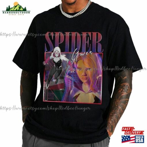 Spider Gwen Movie Shirt Stacy Verse 90S Y2k Vintage Retro Bootleg Hoodie 2023 Across The Graphic Tee Unisex Classic