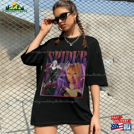 Spider Gwen Movie Shirt Stacy Verse 90S Y2k Vintage Retro Bootleg Hoodie 2023 Across The Graphic Tee Unisex Classic