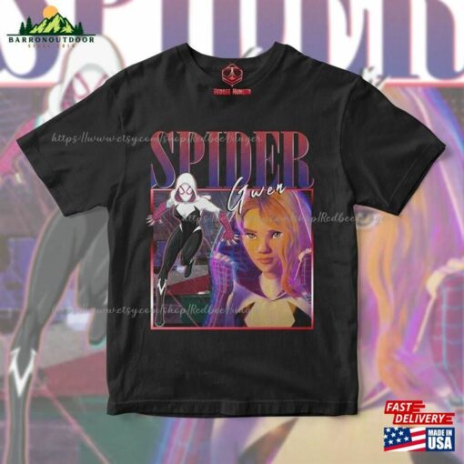 Spider Gwen Movie Shirt Stacy Verse 90S Y2k Vintage Retro Bootleg Hoodie 2023 Across The Graphic Tee Unisex Classic