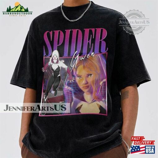 Spider Gwen Movie Shirt Stacy Verse 90S Y2k Vintage Retro Bootleg Hoodie Homage Classic T-Shirt