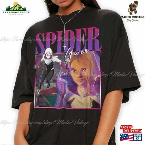 Spider Gwen Movie Shirt Stacy Verse 90S Y2k Vintage Retro Bootleg Hoodie Homage Classic Unisex