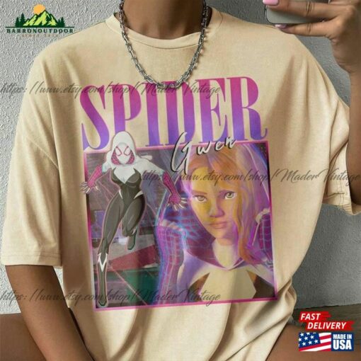 Spider Gwen Movie Shirt Stacy Verse 90S Y2k Vintage Retro Bootleg Hoodie Homage Classic Unisex