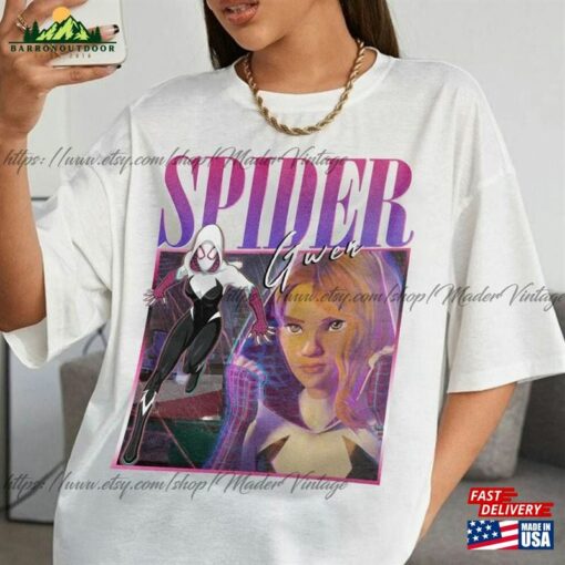 Spider Gwen Movie Shirt Stacy Verse 90S Y2k Vintage Retro Bootleg Hoodie Homage Classic Unisex