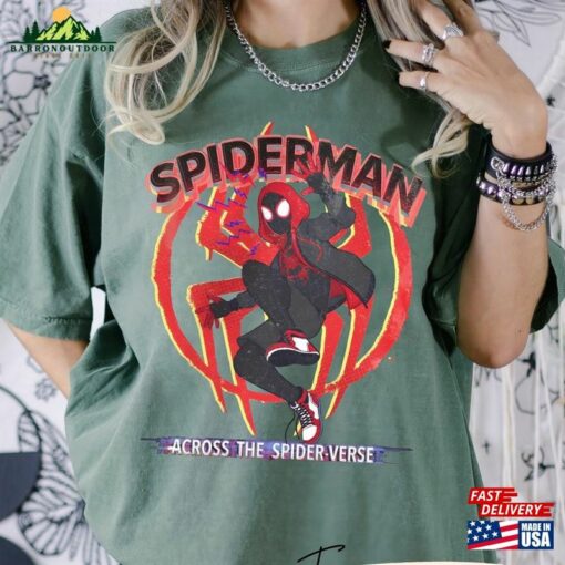 Spider Man Across The Verse Characters Comfort Colors Shirt Classic Sweatshirt