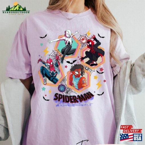 Spider Man Across The Verse Characters Comfort Colors Shirt Classic Unisex