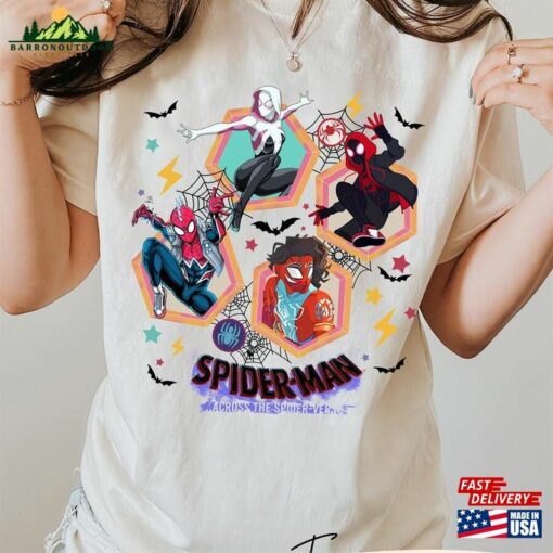 Spider Man Across The Verse Characters Comfort Colors Shirt Classic Unisex