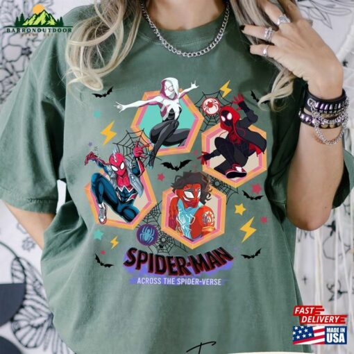 Spider Man Across The Verse Characters Comfort Colors Shirt Classic Unisex