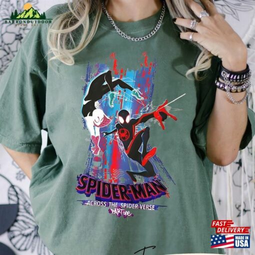 Spider Man Across The Verse Characters Comfort Colors Shirt T-Shirt Unisex