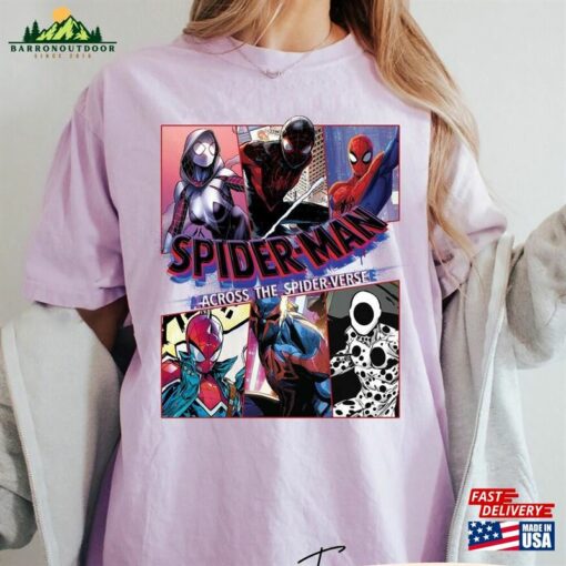 Spider Man Across The Verse Characters Comfort Colors Shirt Unisex Classic