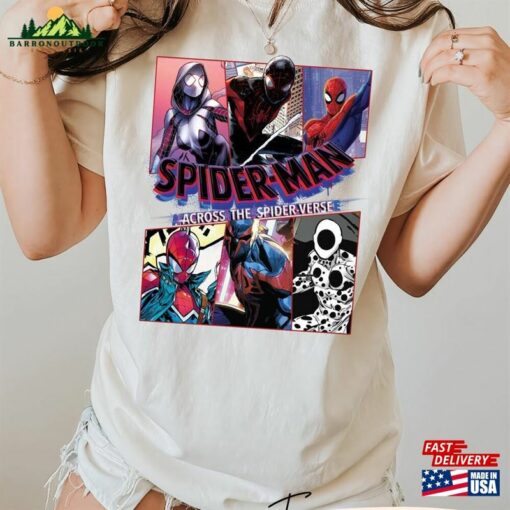 Spider Man Across The Verse Characters Comfort Colors Shirt Unisex Classic