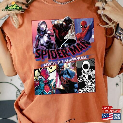 Spider Man Across The Verse Characters Comfort Colors Shirt Unisex Classic