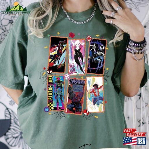 Spider Man Across The Verse Characters Comfort Colors Shirt Unisex T-Shirt