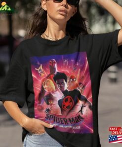 Spider Man Across The Verse Movie Poster Tshirt Miles Morales T-Shirt Hoodie Unisex Spider Man Across The Verse Movie Poster Tshirt Miles Morales T-Shirt Hoodie Unisex