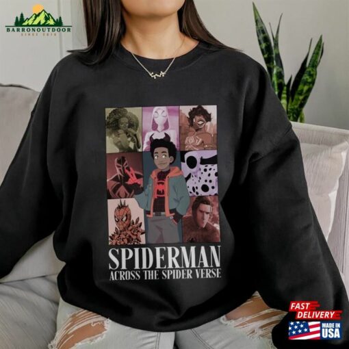 Spider Man Across The Verse Shirt Multiverse Marvel Hoodie Sweatshirt