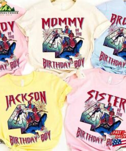 Spider Man Birthday Family Shirt T-Shirt Unisex Spider Man Birthday Family Shirt T-Shirt Unisex