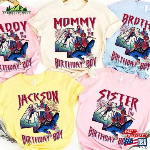 Spider Man Birthday Family Shirt T-Shirt Unisex