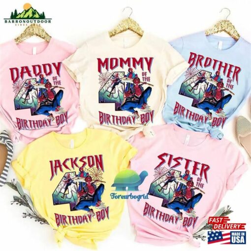 Spider Man Birthday Family Shirt Unisex Classic