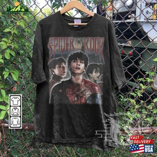 Spider Man Movie Shirt Bts Jungkook Cosplay Spidey 2099 Retro Tee Bangtan Jung Kook Suit Hoodie Classic