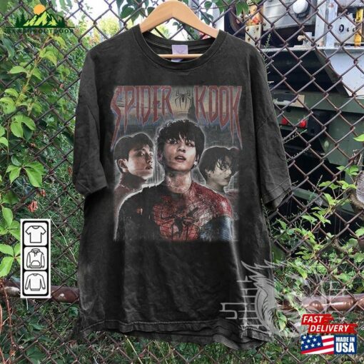 Spider Man Movie Shirt Bts Jungkook Cosplay Spidey 2099 Retro Tee Bangtan Jung Kook Suit Hoodie Classic Sweatshirt