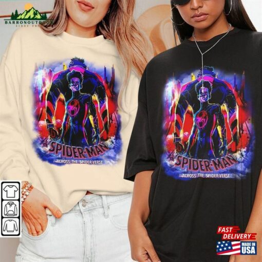 Spider Man Movie Shirt Miguel O’hara Miles Morales Spiderman Across The Classic Hoodie