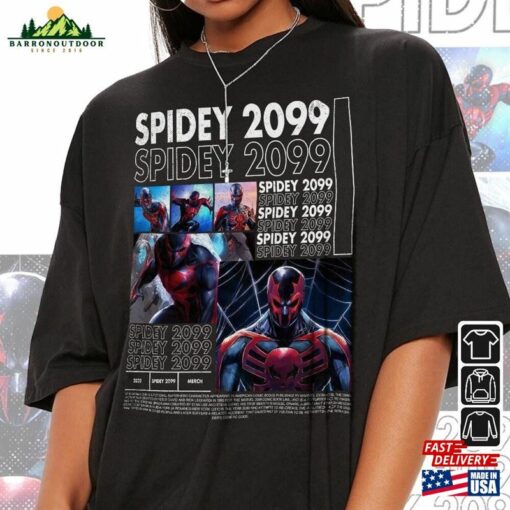 Spider Man Movie Shirt Spidey 2099 Sweatshirt Hoodie Classic