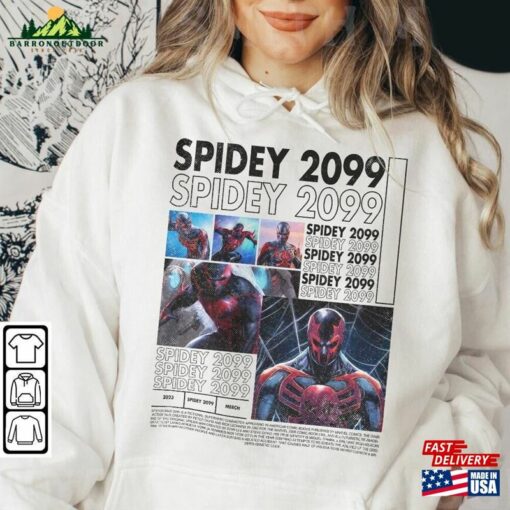 Spider Man Movie Shirt Spidey 2099 Sweatshirt Hoodie Classic