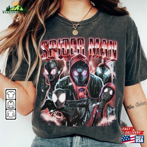 Spider Man Movie Shirt Verse 90S Y2k Vintage Retro Bootleg Classic Sweatshirt