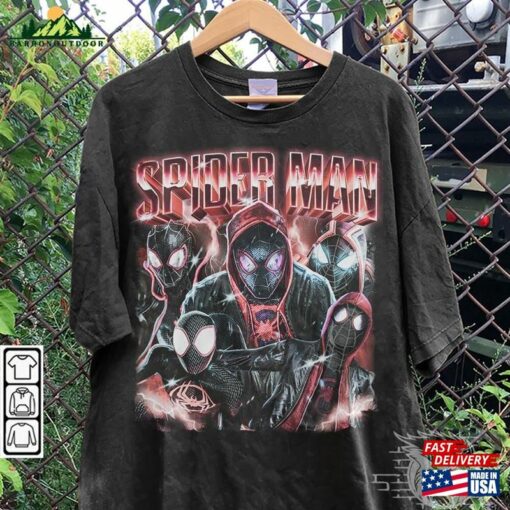 Spider Man Movie Shirt Verse 90S Y2k Vintage Retro Bootleg Sweatshirt Hoodie