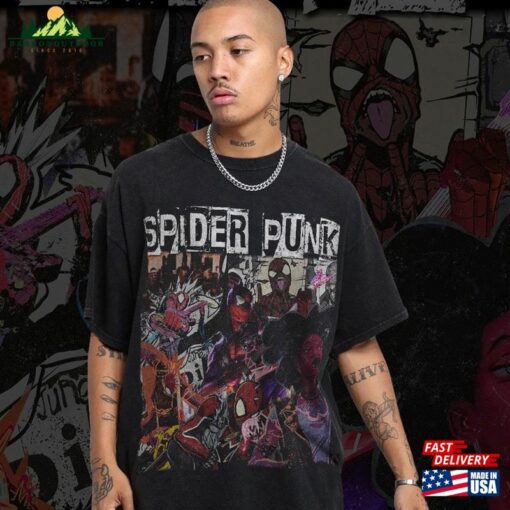 Spider Punk 90S Vintage Comic Tees Man 2099 T-Shirt Sweatshirt Unisex