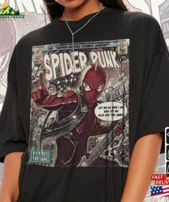 Spider Punk Comic Shirt 90S Vintage Merch Book Art Kick Out The Jams Super Heroes Sweatshirt Unisex 2 Spider Punk Comic Shirt 90S Vintage Merch Book Art Kick Out The Jams Super Heroes Sweatshirt Unisex 3