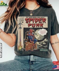 Spider Punk Comic Shirt 90S Vintage Merch Book Art Search Destroy Super Heroes Hoodie T-Shirt Spider Punk Comic Shirt 90S Vintage Merch Book Art Search Destroy Super Heroes Hoodie T-Shirt