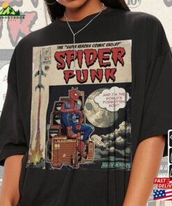 Spider Punk Comic Shirt 90S Vintage Merch Book Art Search Destroy Super Heroes Hoodie T-Shirt 2 Spider Punk Comic Shirt 90S Vintage Merch Book Art Search Destroy Super Heroes Hoodie T Shirt 3