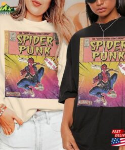 Spider Punk Comic Shirt 90S Vintage Merch Book Art We Are 138 Super Heroes Unisex Classic Spider Punk Comic Shirt 90S Vintage Merch Book Art We Are 138 Super Heroes Unisex Classic