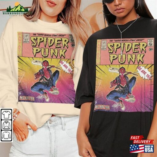 Spider Punk Comic Shirt 90S Vintage Merch Book Art We Are 138 Super Heroes Unisex Classic