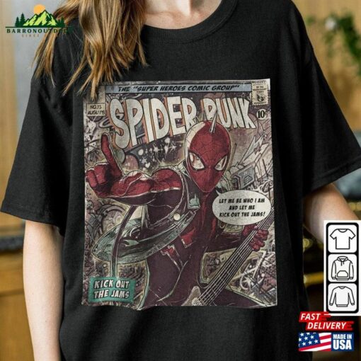 Spider Punk Comic Shirt Man Across The Classic Hoodie