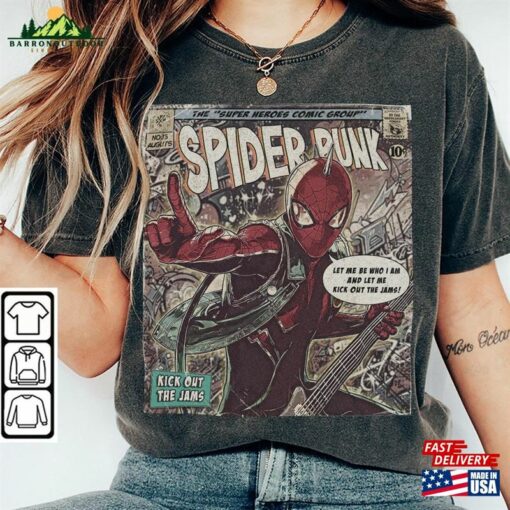 Spider Punk Comic Shirt Man Across The Classic Hoodie