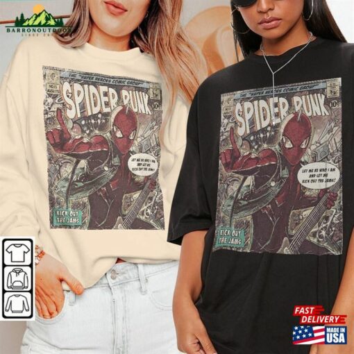 Spider Punk Comic Shirt Man Across The Classic Hoodie