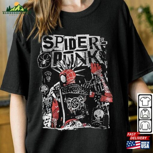 Spider Punk Comic Shirt Man Across The Classic Unisex