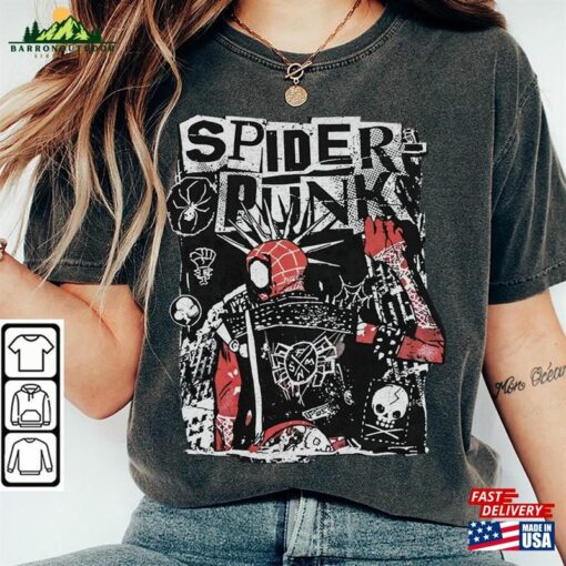 Spider Punk Comic Shirt Man Across The Classic Unisex