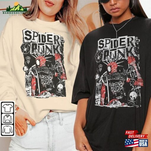 Spider Punk Comic Shirt Man Across The Classic Unisex