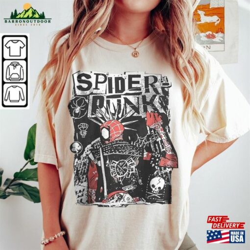 Spider Punk Comic Shirt Man Across The Classic Unisex